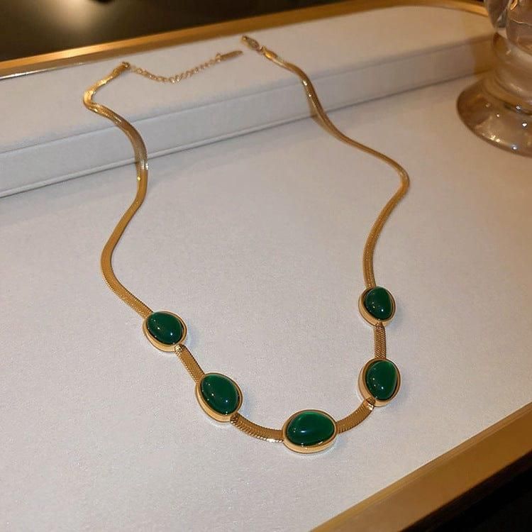 ✨ Green Stone Gold Ensemble